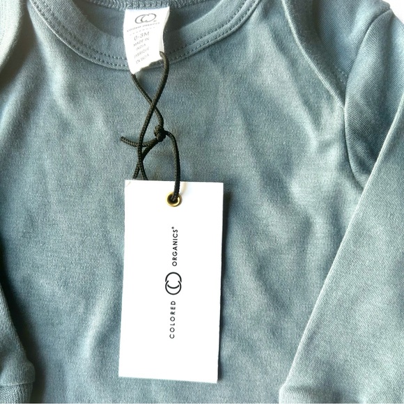 Colored Organics Landry Gown Size 0 - 3 Months NWT Sack Solid Harbor Blue - Picture 6 of 9